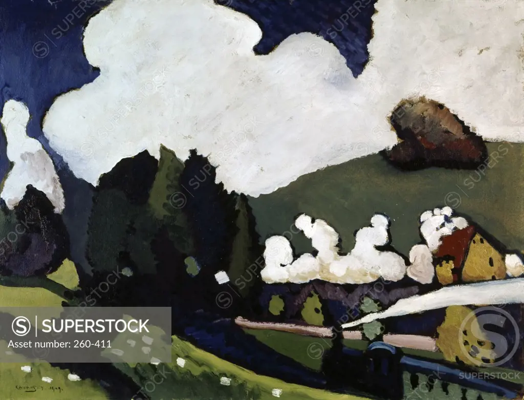 Landscape near Murnau by Vasily Kandinsky, 1909, 1866-1944