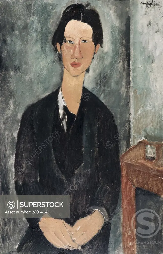 Chaim Soutine 1917 Amedeo Modigliani (1884-1920 Italian) Oil on canvas  National Gallery of Art, Washington, D.C., USA    