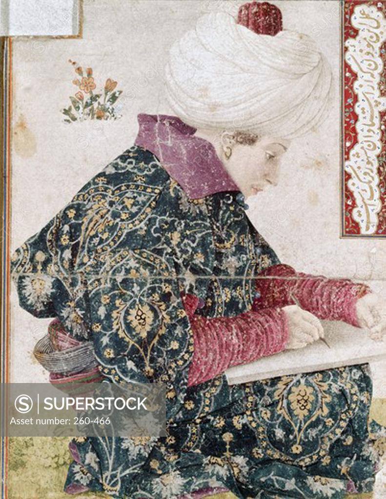 Stock Photo: 260-466 Portrait of a Turkish Boy Gentile Bellini (1430-1516 Italian) Isabella Gardner Museum, Boston 
