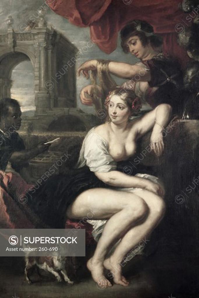 Stock Photo: 260-690 Bathsheba at the Spring ca.1635 Peter Paul Rubens (1577-1640/Flemish) Oil on Wood