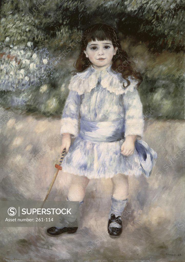 Stock Photo: 261-114 Child with a Whip 1885 Pierre Auguste Renoir (1841-1919/French) Oil on canvas State Hermitage Museum, St. Petersburg, Russia