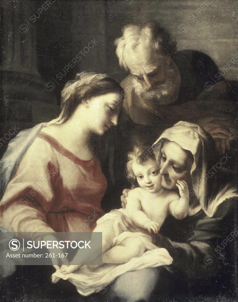 Stock Photo: 261-167 The Holy Family Luca Giordano (1632-1705 Italian) Pushkin Museum of Fine Arts, Moscow 