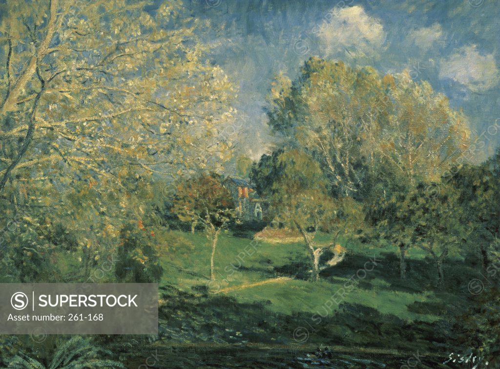 Stock Photo: 261-168 Hoschede Gardens 1881 Alfred Sisley (1839-1899/French) Pushkin Museum of Fine Arts, Moscow 