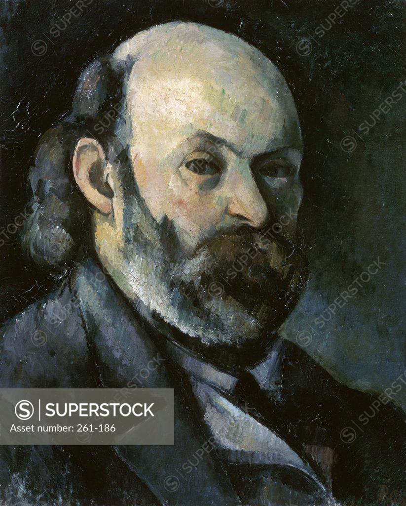 Stock Photo: 261-186 Self Portrait 1880 Paul Cezanne (1839-1906 French) Oil on canvas Pushkin Museum of Fine Arts, Moscow, Russia