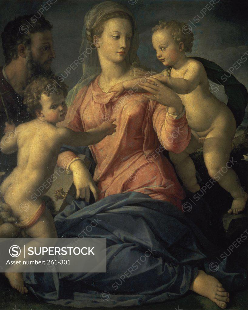 Stock Photo: 261-301 The Holy Family  Agnolo Bronzino (1503-1572/Italian)  Hermitage Museum, St. Petersburg 