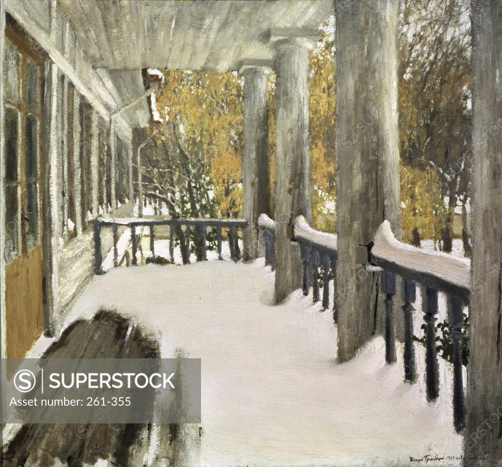 Stock Photo: 261-355 September Snow by Igor Grabar, 1871-1960, Russia, Moscow, Tretyakov Gallery