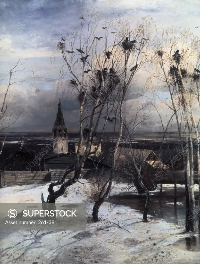 The Crows Have ArrivedAleksej Kondrat'evic Savrasov (1830-1897 Russian) Tretiakov Gallery, Moscow 