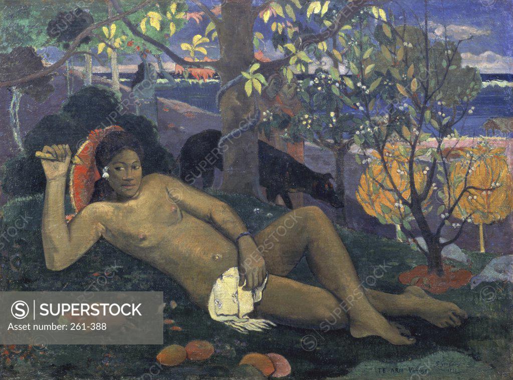 Stock Photo: 261-388 The Wife of the King, by Paul Gauguin