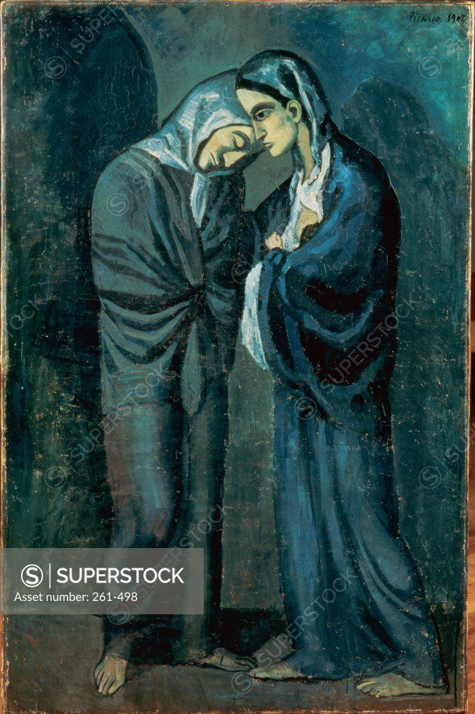 Stock Photo: 261-498 Two Sisters by Pablo Picasso, 1881-1973, Russia, St. Petersburg, Hermitage Museum