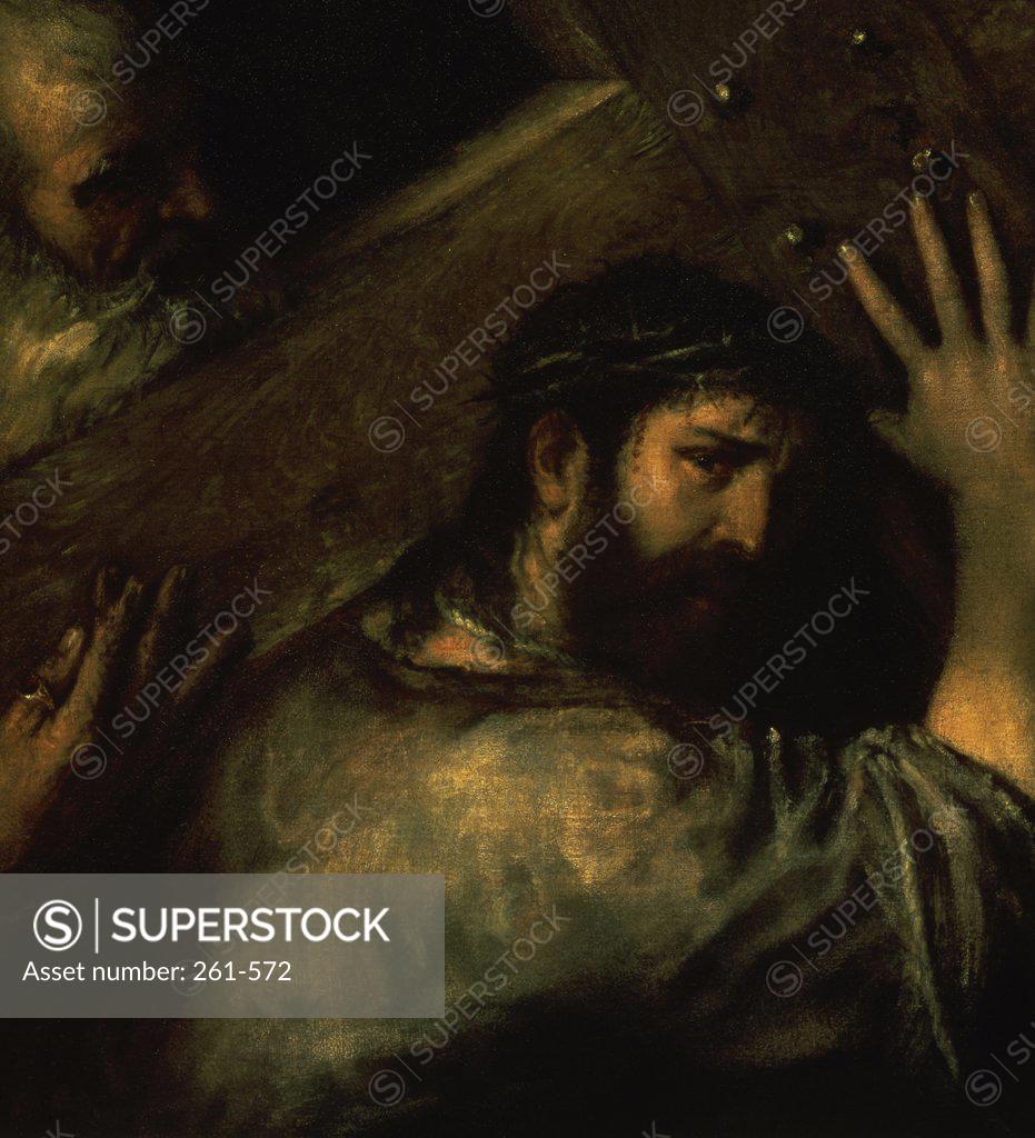Stock Photo: 261-572 Christ Carrying the Cross  1560 Titian ( 1477/89-1576 /Venetian) Hermitage Museum, St. Petersburg 