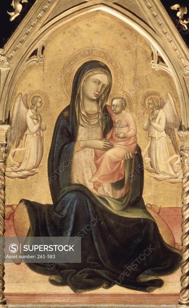 Stock Photo: 261-583 Mary's Prayer List 1400, Tempera on Wood Panel Lorenzo Monaco ca. 1370-1425/Italian Pushkin Museum of Fine Arts, Moscow