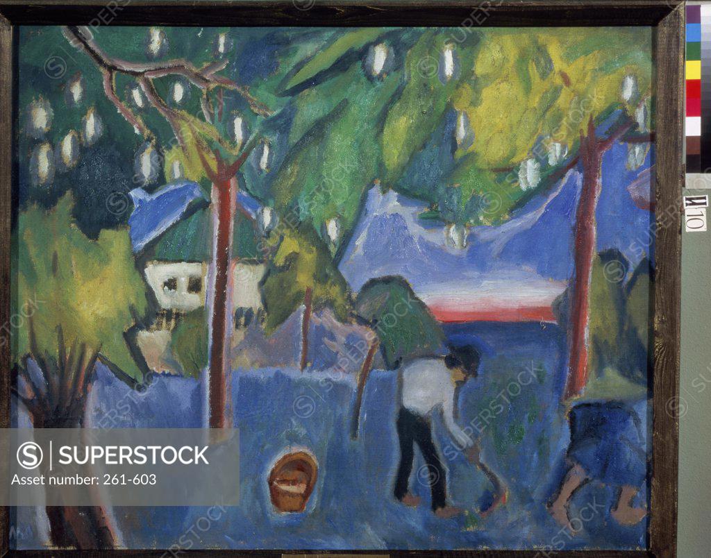 Stock Photo: 261-603 Landscape by Mihajl Fedorovic Larionov, oil on canvas, ca. 1907-09, 1881-1964, Russia, Omsk, Museum of Art