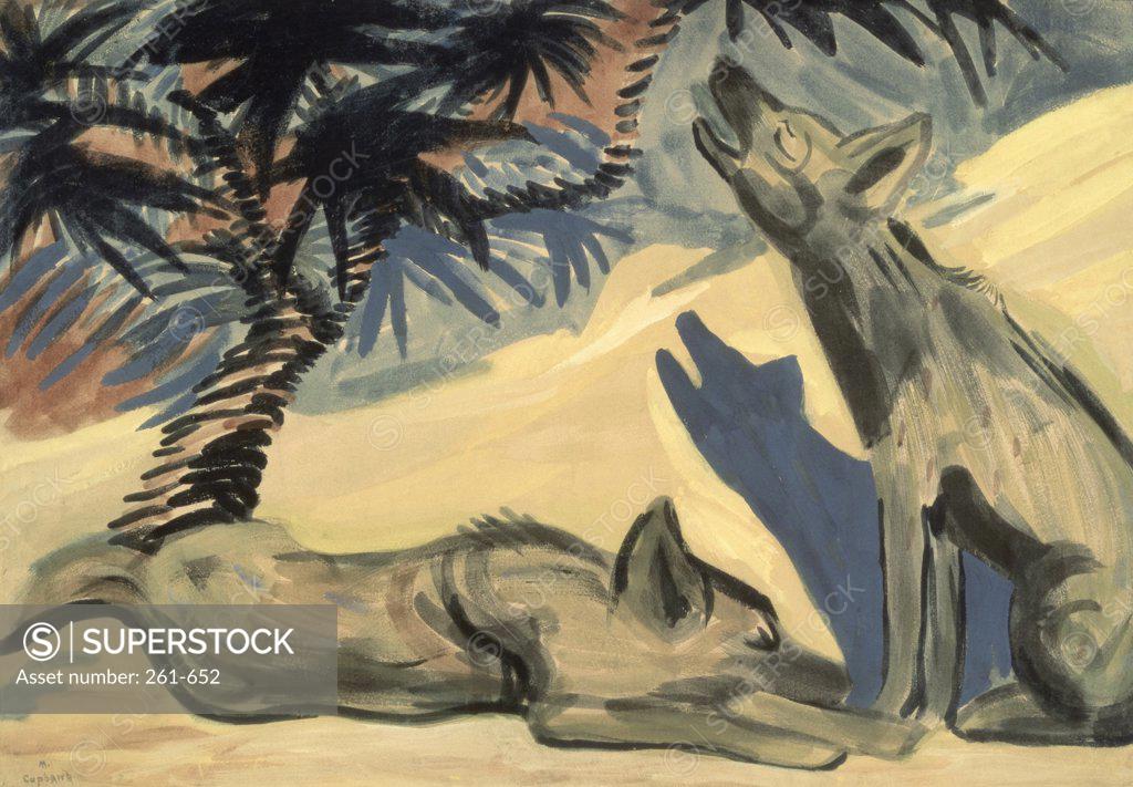 Stock Photo: 261-652 Hyenas by Martiros Sarjan, watercolor, 1909, 1880-1972, Russia, St. Petersburg, Russian State Museum