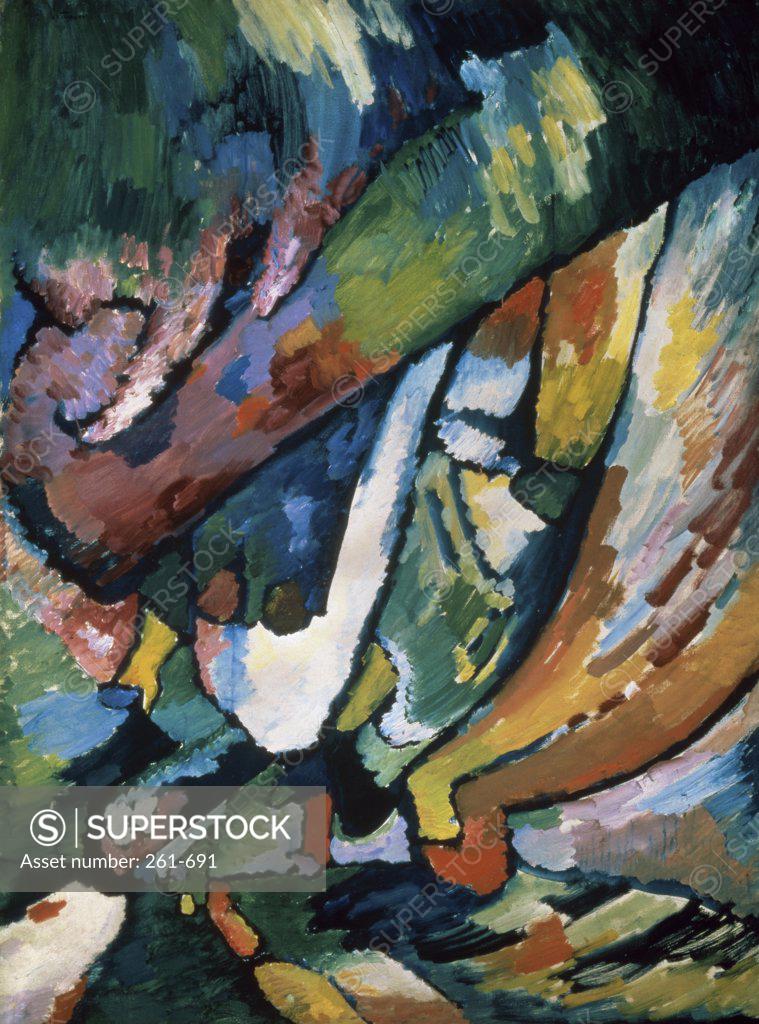 Stock Photo: 261-691 Improvisation #7 by Vasily Kandinsky, 1910, 1866-1944, Russia, Moscow, Tretyakov Gallery