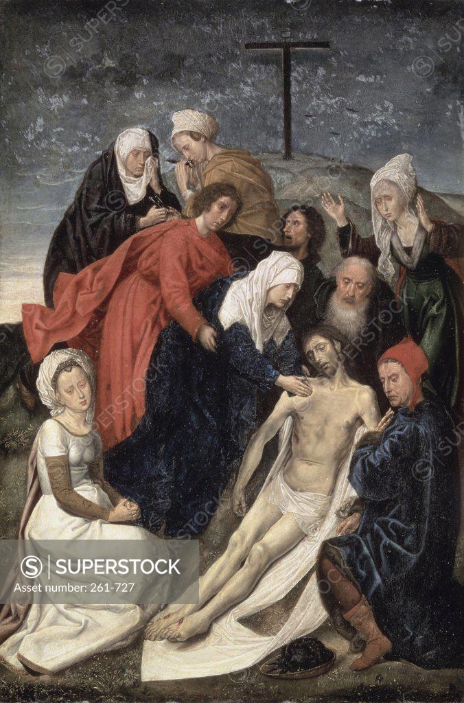 Stock Photo: 261-727 The Lamentation  Hugo van der Goes (c. 1440-1482/ Netherlandish)  Russian State Museum, St. Petersburg 
