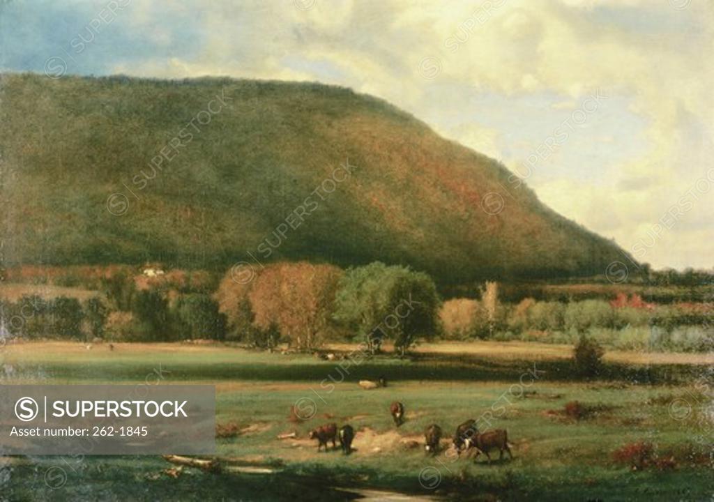 Stock Photo: 262-1845 Hudson River Valley 1867 George Inness (1825-1894 American) Detroit Institute of Arts, Michigan, USA