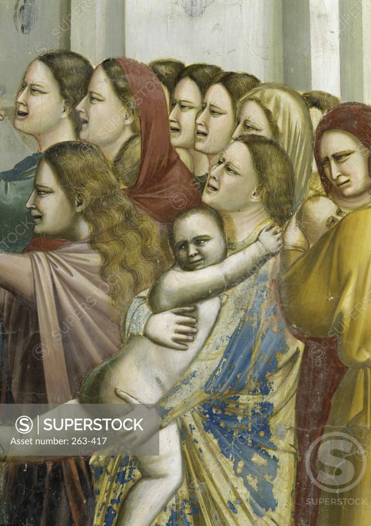 Stock Photo: 263-417 Massacre of the Innocents  (Detail)  c. (1305-1313,)  Fresco  Giotto di Bondone (c. 1266-1337/ Florentine)  Arena Chapel, Cappella degli Scrovegni, Padua 