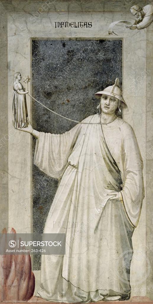 Stock Photo: 263-426 Infidelity Fresco Giotto di Bondone( c. 1266-1337 /Florentine) Arena Chapel, Cappella degli Scrovegni, Padua 