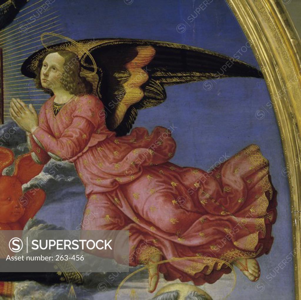 Stock Photo: 263-456 Christ in Glory - Angel Detail Domenico Ghirlandaio (1449-1494 Italian) Pinacoteca, Volterra