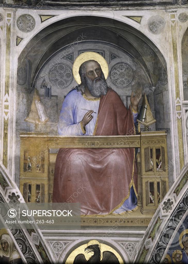 Stock Photo: 263-463 SAINT JOHN FRESCO Menabuoi, Giusto di Giovanni d d1393? Italian Baptistry of the Cathedral, Padua 