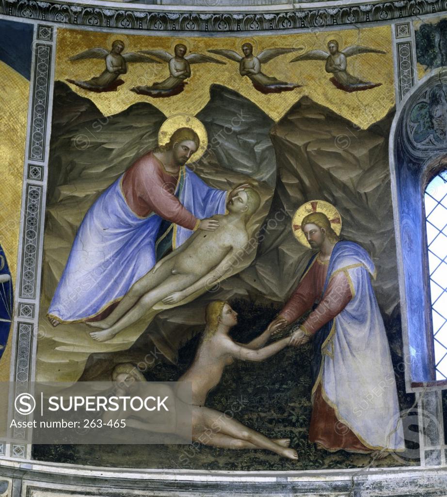 Stock Photo: 263-465 Creation of Man and Woman  Fresco  Giusto di Giovanni Menabuoi (op. 1363-1393/Italian)  Baptistry of the Cathedral, Padua  