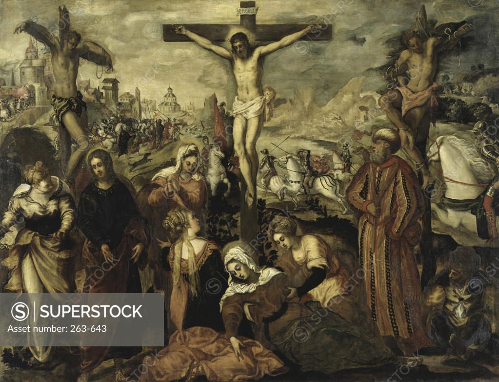 Stock Photo: 263-643 The Crucifixion Jacopo Tintoretto (1519-1594/Italian) Civic Museum, Padua, Italy