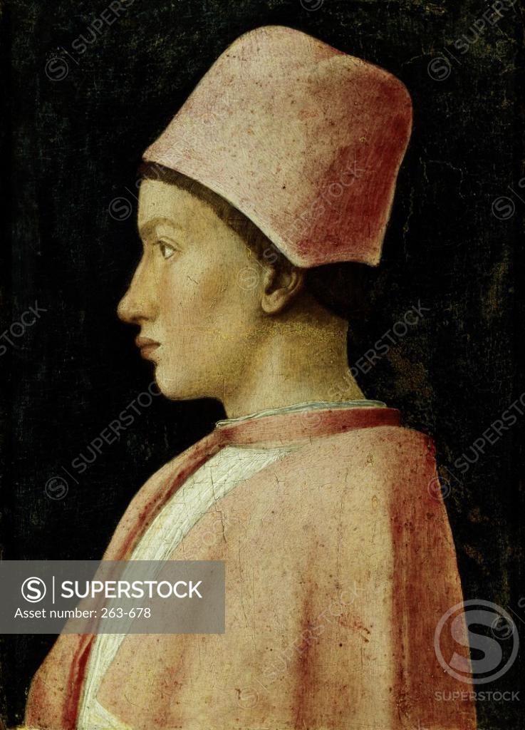 Stock Photo: 263-678 Portrait of Francesco Gonzaga  Andrea Mantegna (1431-1506/Italian)  Capodimonte Gallery, Naples 