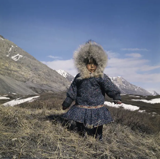 Portrait of a native of Anakturuk, Brooks Mountains, Alaska, USA