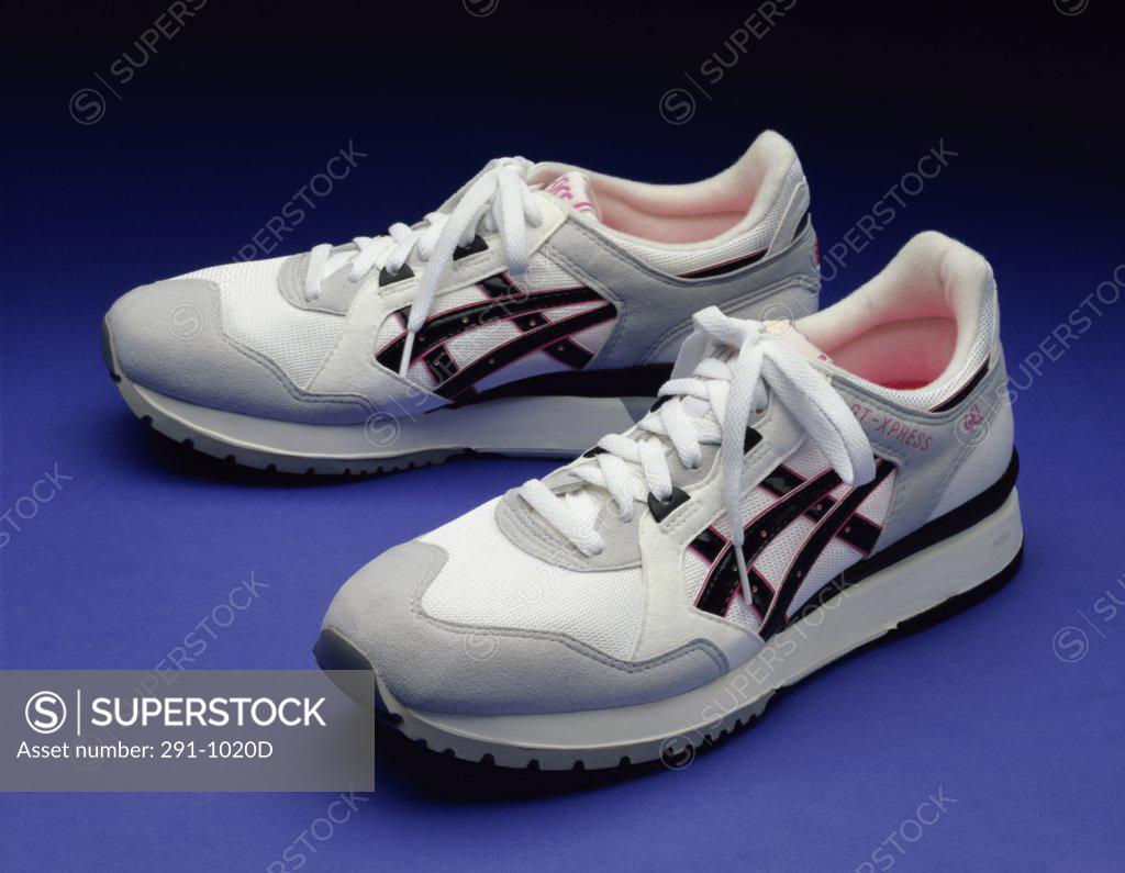 Stock Photo: 291-1020D Close-up of a pair of sports shoes