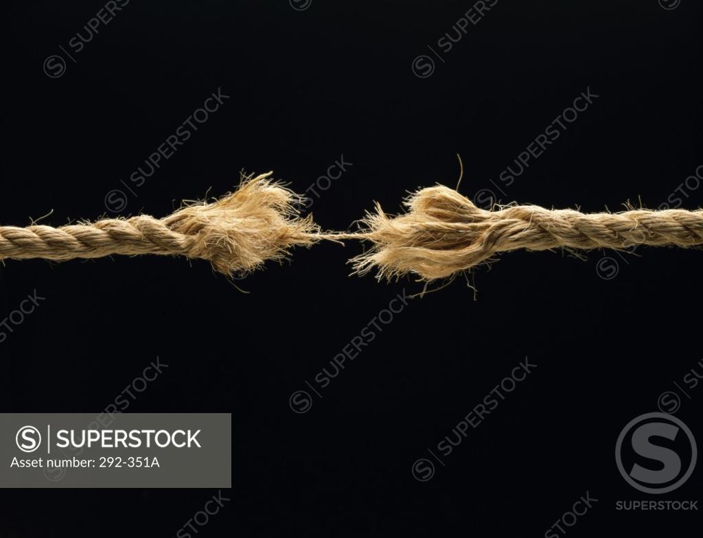 Stock Photo: 292-351A Close-up of a breaking rope