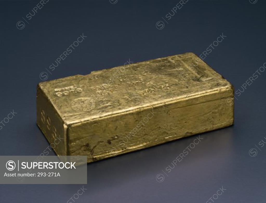 Stock Photo: 293-271A Close-up of a gold brick