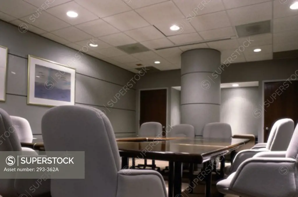 Office furniture in a conference room