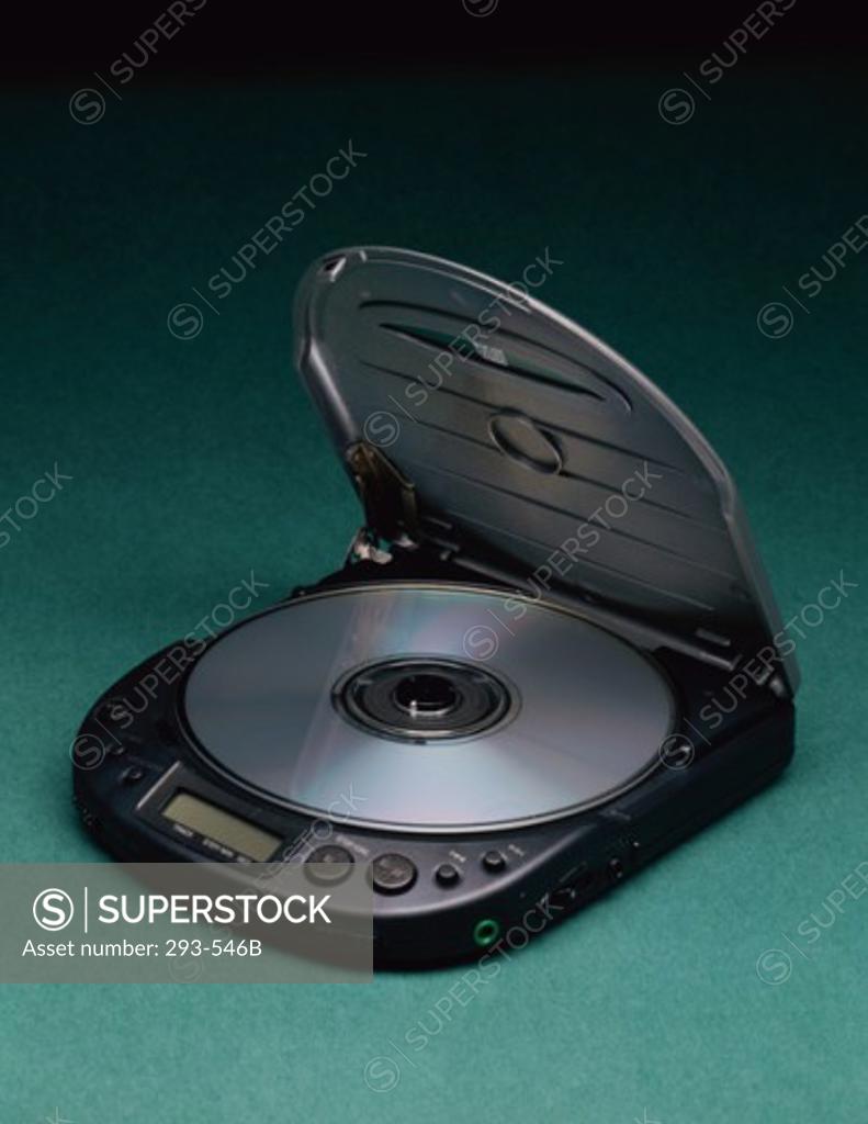 Stock Photo: 293-546B Close-up of a personal compact disc player