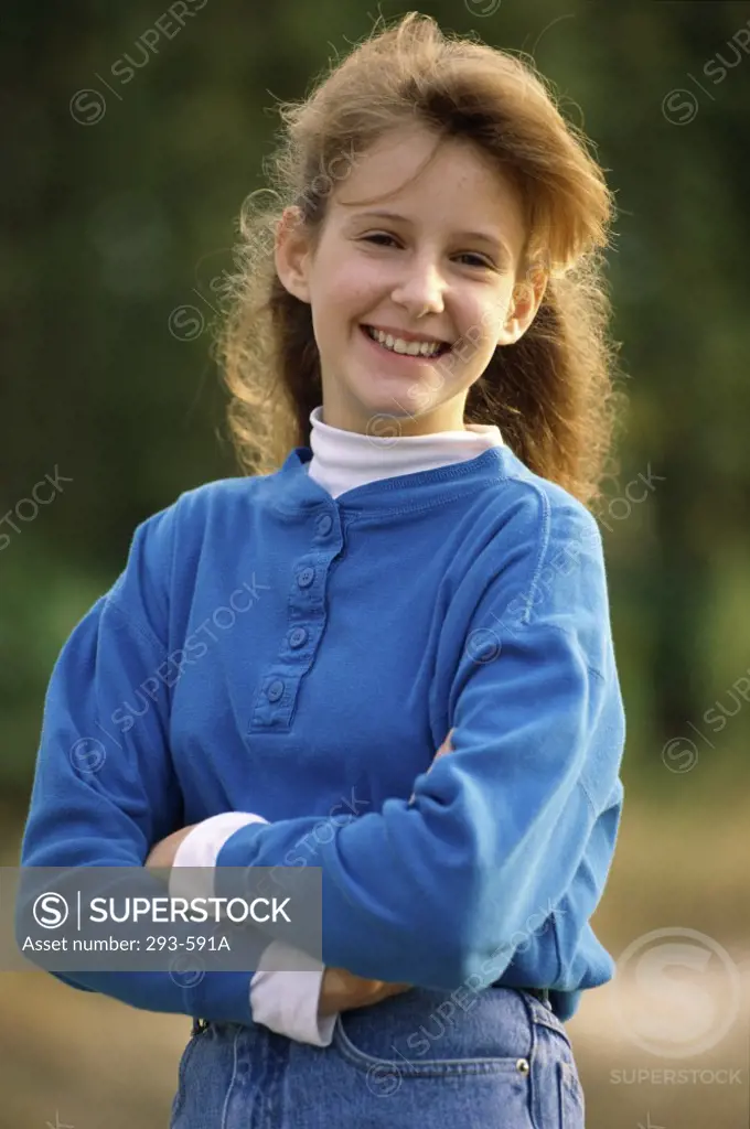 Teenage girl smiling