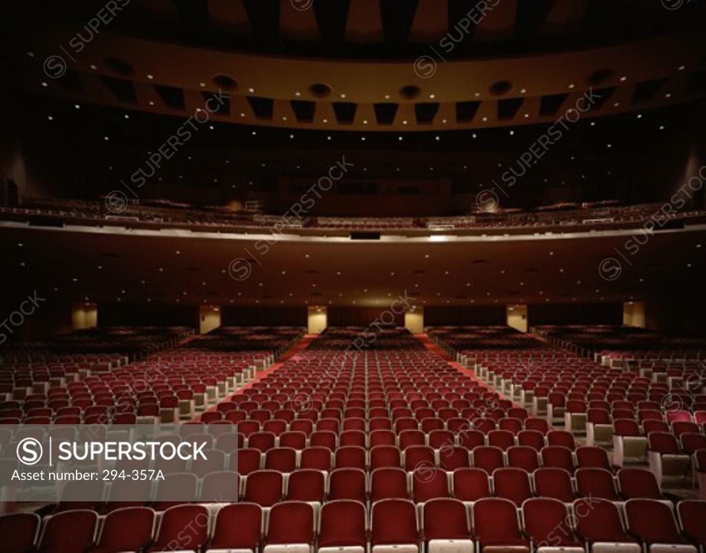 Stock Photo: 294-357A Interior of an empty stage theater