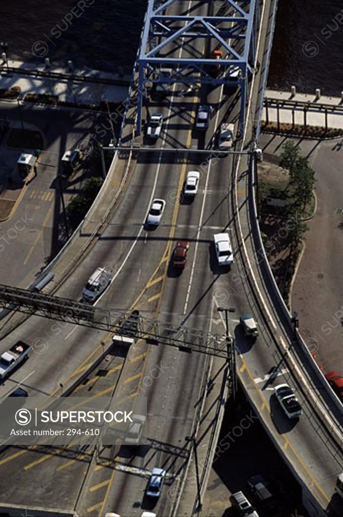 Stock Photo: 294-610 USA, Florida, Jacksonville, elevated view of highway crossroad