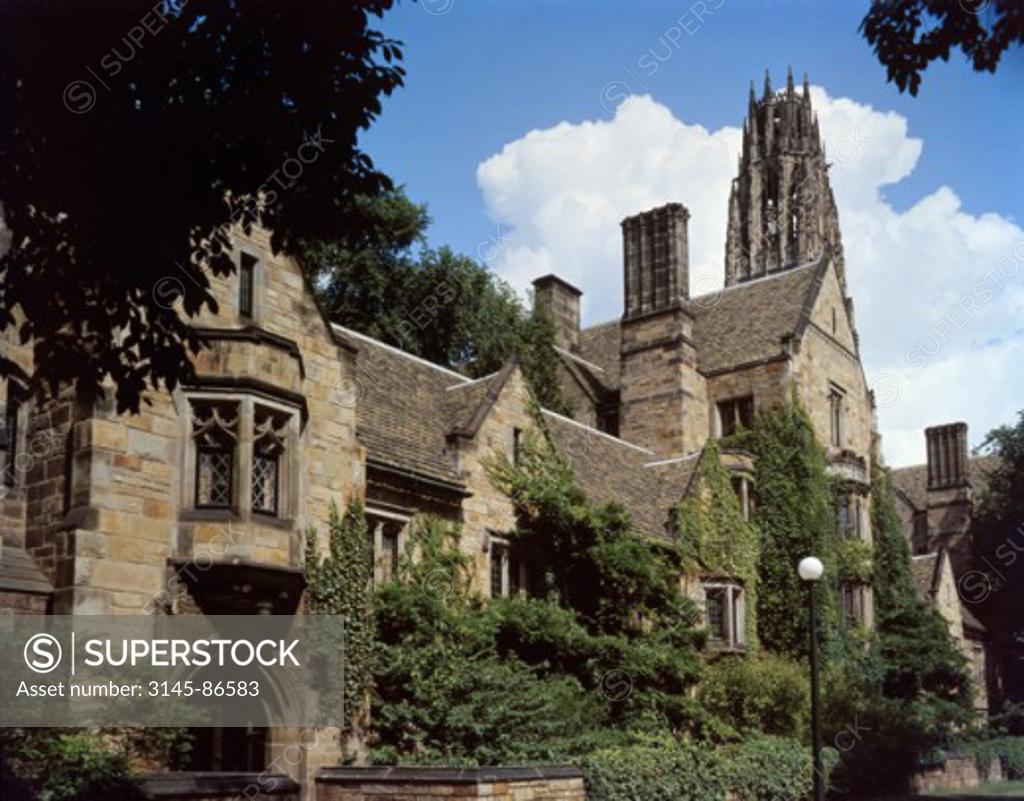 Stock Photo: 3145-86583 Harkness Tower, Yale University, New Haven, Connecticut, USA