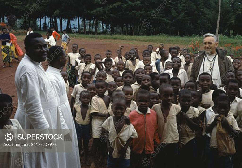 Stock Photo: 3413-507978 Missionaries Kivu Children Katana  Democratic Republic of the Congo