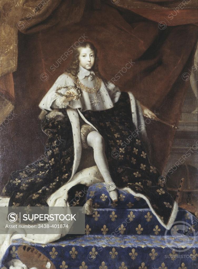 Stock Photo: 3438-401874 Portrait of Louis XIV  Henri Testelin (1616-1695 French)