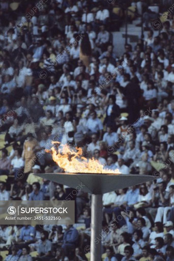Stock Photo: 3451-532160 Olympic Torch Montreal Olympics Canada