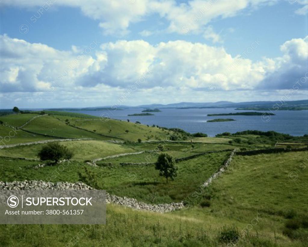 Stock Photo: 3800-561357 High angle view of a hilly landscape, Connemara, Ireland
