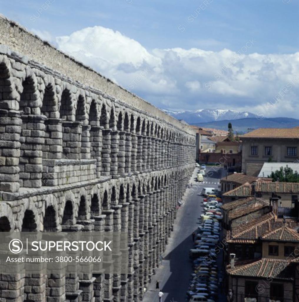 Stock Photo: 3800-566066 Roman Aqueduct Segovia Spain