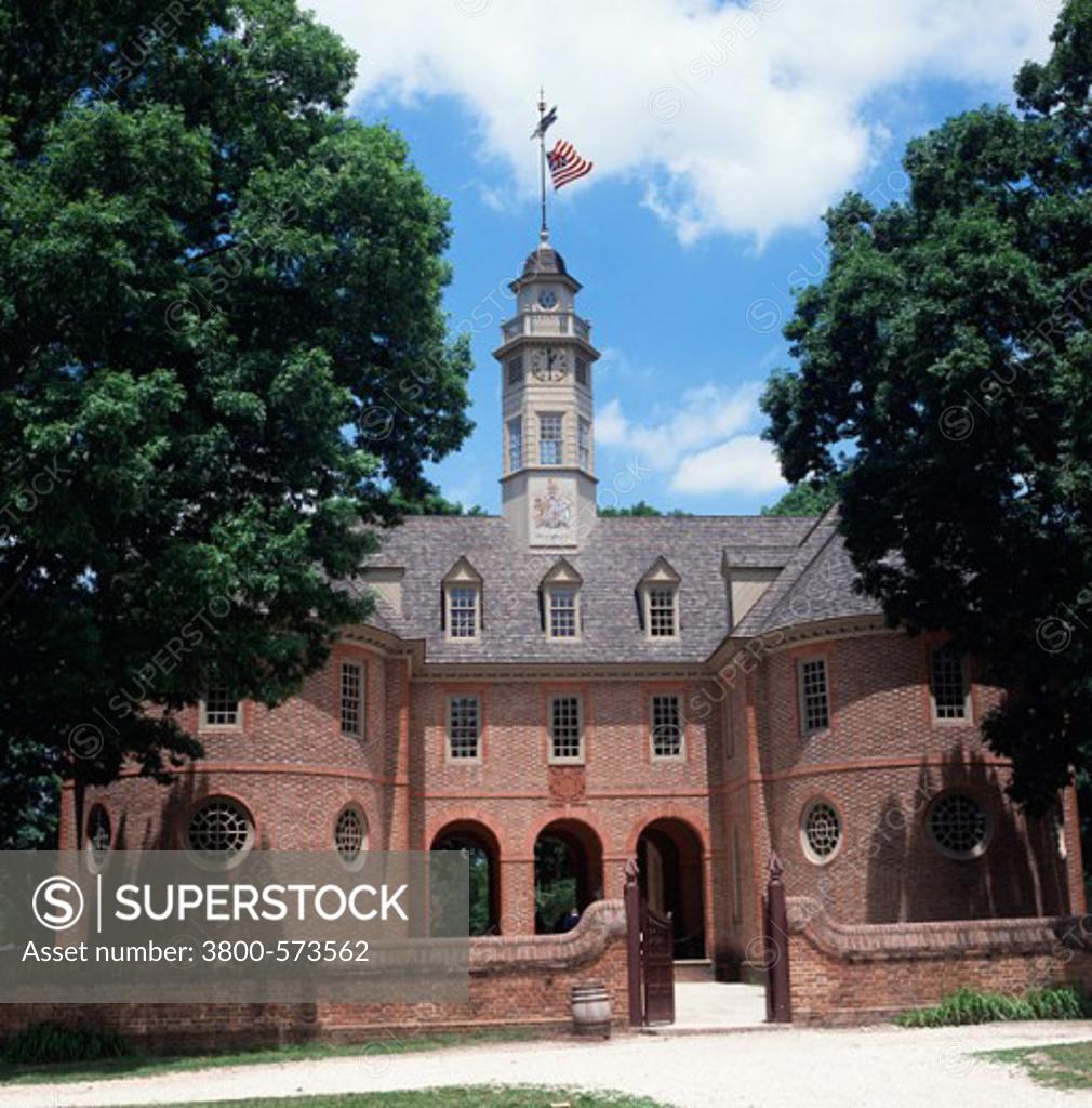 Stock Photo: 3800-573562 Capitol Building Colonial Williamsburg Williamsburg Virginia, USA