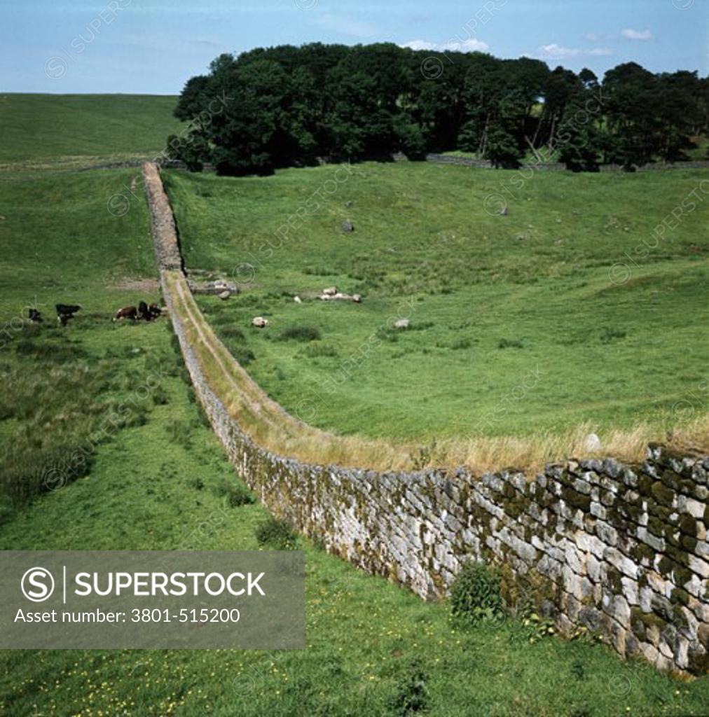 Stock Photo: 3801-515200 Hadrian's Wall Great Britian