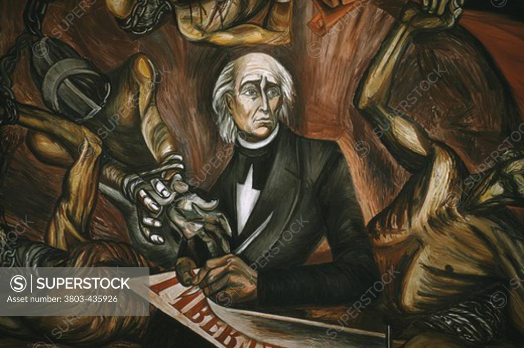 Stock Photo: 3803-435926 Guadalajara Government Palace Mural by Jose Clemente Orozco, 1883-1949
