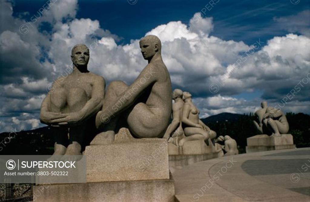 Stock Photo: 3803-502322 Statues at Vigeland Park, Oslo, Norway
