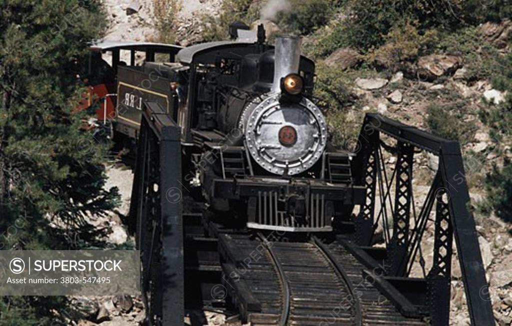 Stock Photo: 3803-547495 The Durango and Silverton Narrow Gauge Railroad Colorado, USA
