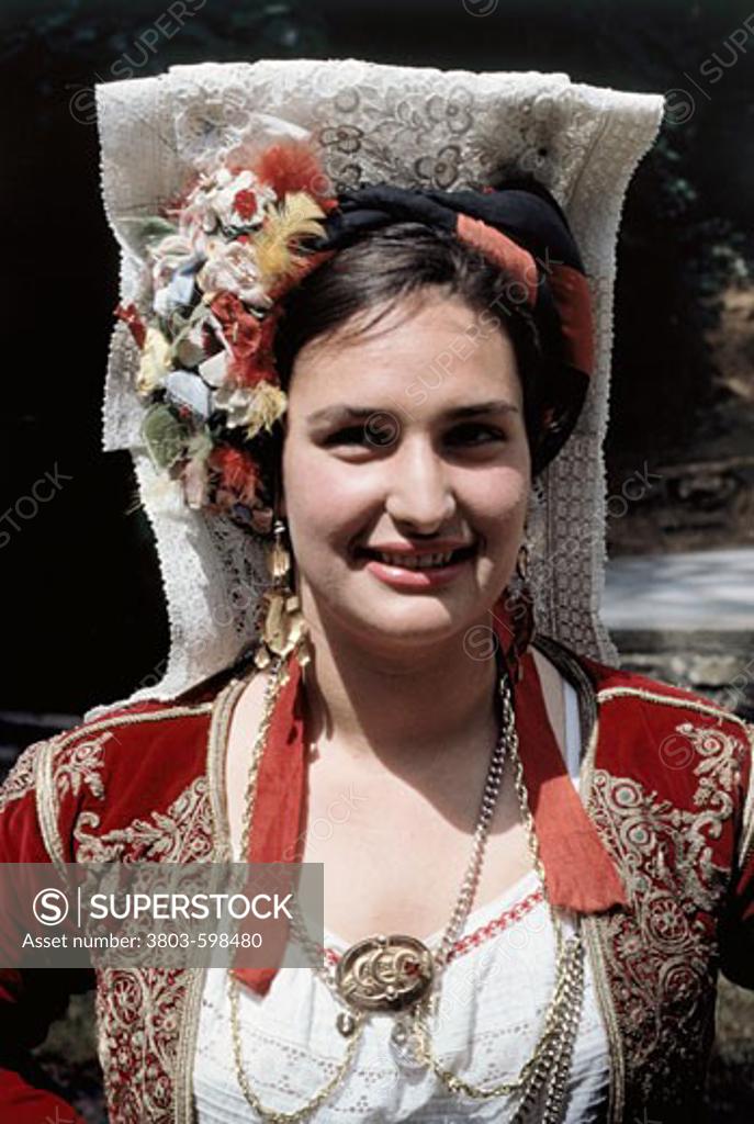 Stock Photo: 3803-598480 Traditional Costume Corfu Ionian islands Greece