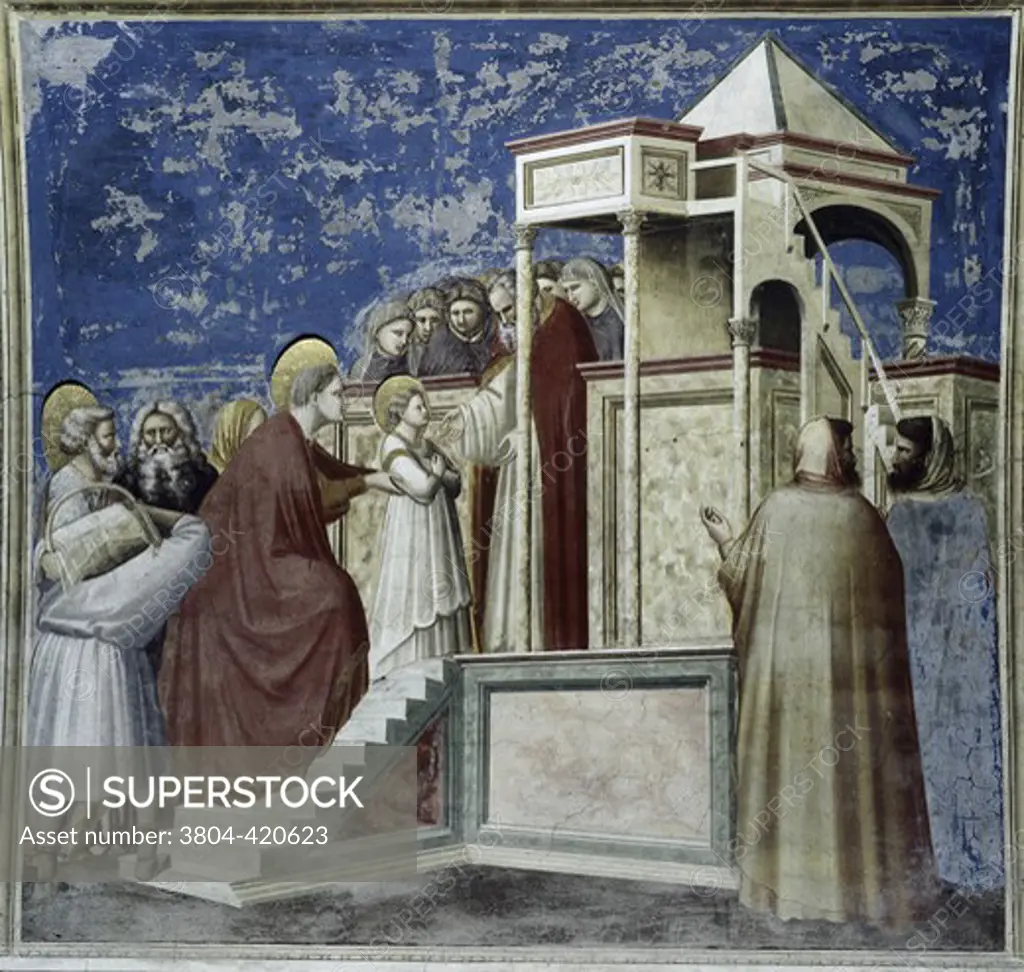 Presentation of Mary In the Temple Giotto (ca.1266-1337 Italian) Fresco Arena Chapel (Capella Scrovegni), Padua, Italy 