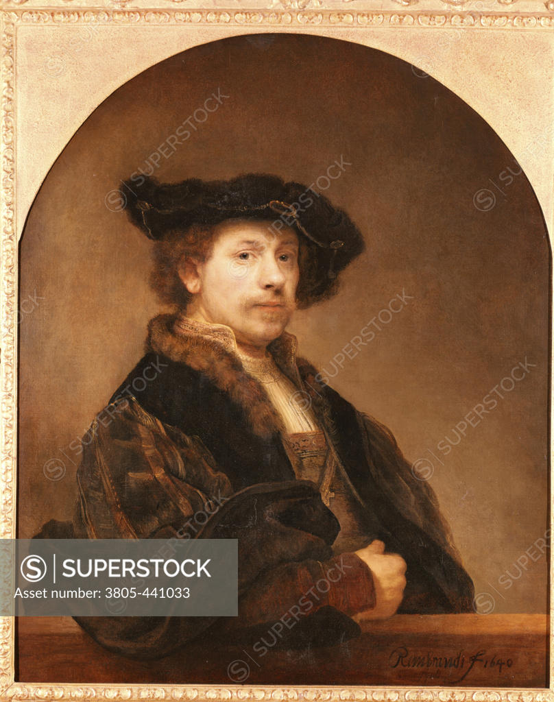 Stock Photo: 3805-441033 Self-Portrait Oil on Canvas Rembrandt Harmensz van Rijn (1606-1669/Dutch) National Gallery, London